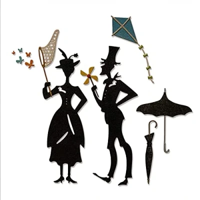 Imagen de Sizzix 665204 Troquel Thinlits (14 unidades) diseño de The Park by Tim Holtz