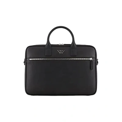 Imagen de Emporio Armani Small Briefcase Unisex Portafolios, Talla: One Size, Black