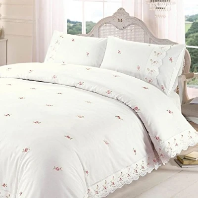 Imagen de Textiles Direct Sophie Crema o Cama de Matrimonio Juego para tamaño Super King