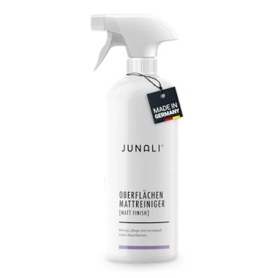 Imagen de JUNALI® Limpiador de superficies mate, limpia, cuida delicadas, antiestático con efecto perla, para muebles lacados mate o recubrimiento en polvo (1 x 500 ml mate)