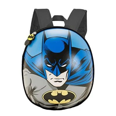 Imagen de Batman Bat Face Mochila Eggy, Azul, 24 x 28 cm, Capacidad 6 L