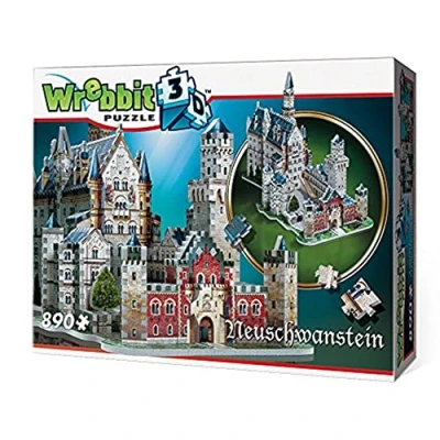 Imagen de WREBBIT3D , Neuschwanstein Castle (890pc), 3D Puzzle, Ages 14+