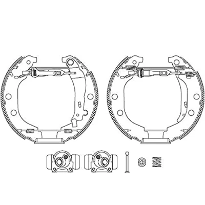 Imagen de HELLA Shoe Kit Pro 8DB 355 004 371 frenos, disco de tambor con cilindro freno rueda, accionador