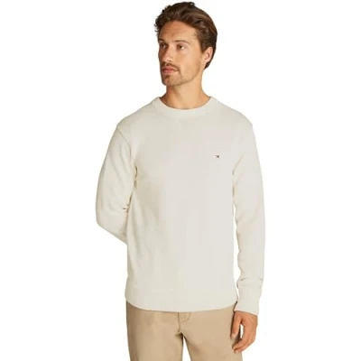 Imagen de Tommy Hilfiger Chunky C NECK Jersey de punto, Hombre, Talla: XS, Ivory petal