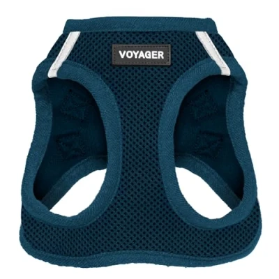 Imagen de Voyager Step In Air Arnés para Perro, Malla Todo Tipo de Clima, Reflectante, sin tirones Perros pequeños y medianos Gatos, Seguro con Cierre Velcro, Hebilla, Anillos en D Dobles,