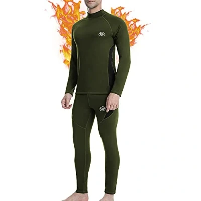 Imagen de MEETWEE Ropa Interior Térmica Hombre, Conjuntos térmicos, Camiseta Hombres Manga Larga Pantalones Largos para Esquí, Montaña, Ciclismo, Fitness