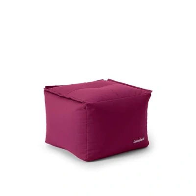 Imagen de Lumaland puf modular Taburete individual extensible y ligero muebles lavables e impermeables para interiores jardín interior exterior 54 x cm [vino tinto]
