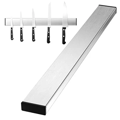 Imagen de Newaner 40CM Cuchilla Magnética, Barra Magnetica para Cuchillos con autoadhesivo, Acero Inoxidable Cuchillero Magnetico, Puede absorber herramientas de hierro, cucharas, espátulas