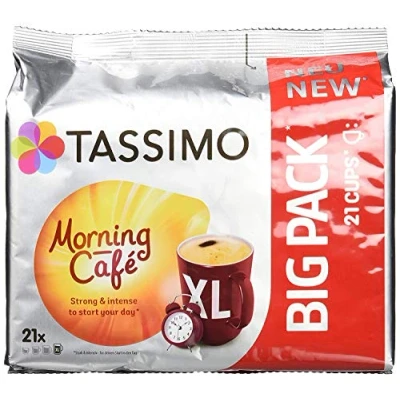 Imagen de Tassimo Morning café XL 21 cápsulas de en paquete grande para bebidas
