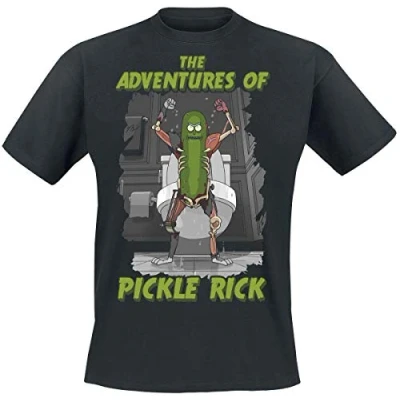 Imagen de Rick and Morty Adventures of Pickle Camiseta Negro L