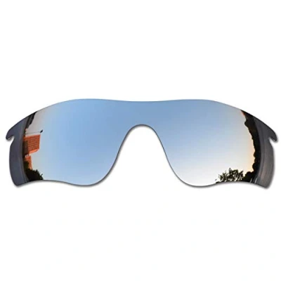 Imagen de SOODASE Para Oakley Radarlock Path Gafas de sol Plata Lentes repuesto polarizadas