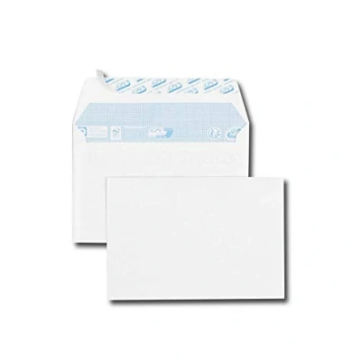 Imagen de Caja de 500 sobres blancos C6 114 x 162 80 g/m² banda protectora