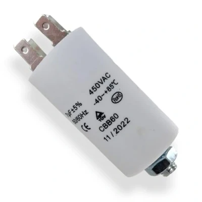 Imagen de DL pro Condensador universal de 7,00 µF, 450 V, con banderas y tornillo fijación CBB60