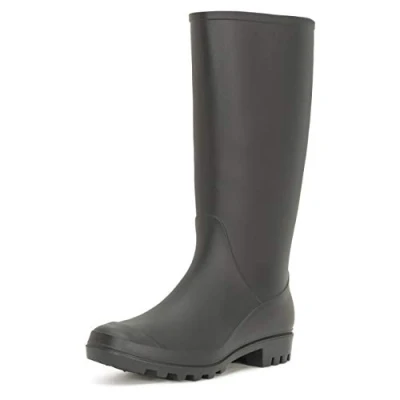 Imagen de Mujer Original Alto Estiércol Invierno Nieve Impermeable Lluvia Botas De Goma Negro UK6/EU39 BL0276