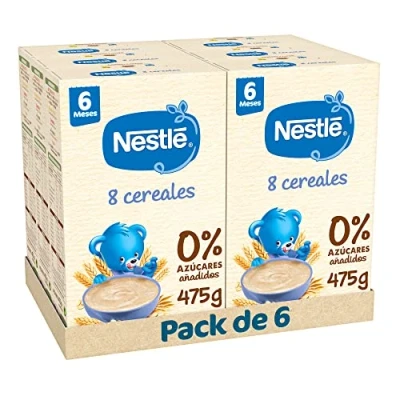 Imagen de Nestle Papilla 8 Cereales, 6 Paquetes de 475g (Total 2.85 Kg)