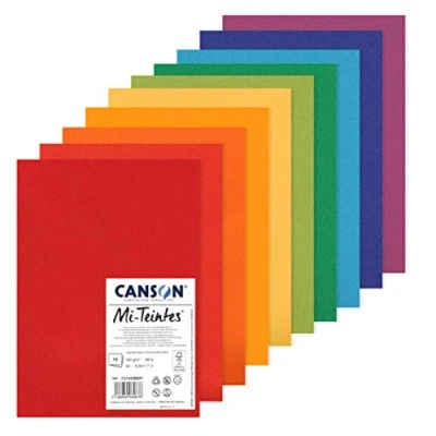 Imagen de Canson C31032S051 Mi Teintes 60% Abeja 160g Pack A4 10H Colores Vives