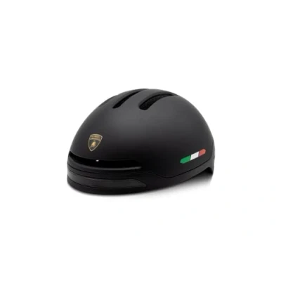Imagen de Automobili Lamborghini, Smart Helmet Advanced, Casco con Flechas de Dirección Integradas, Unisex, Talla Única, Negro