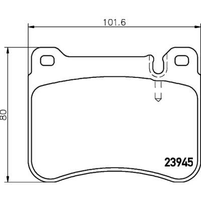 Imagen de HELLA 8DB 355 006 541 Juego de pastillas freno preparado para indicador desgaste con accesorios MERCEDES BENZ: Clase C Berlina, CLK Coupé
