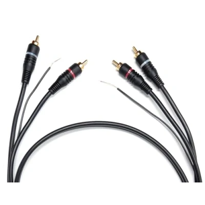 Imagen de DRUT cable de tierra para mezclador tocadiscos phono doble RCA a 2 m con terminales (6 pies)