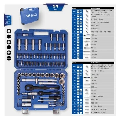 Imagen de KS TOOLS BT023094 Juego de tubos 94 1/4, 1/2