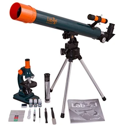 Imagen de Levenhuk LabZZ MT2 Kit Óptico Combinado Educativo de Microscopio y Telescopio con Accesorios para Niños Curiosos, Uso Doméstico, Escolar Recreativo