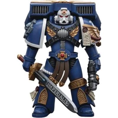 Imagen de Bloomage Joytoy Tech Warhammer 40K Ultramarines Vanguard Veteran SGT 1/18 AF