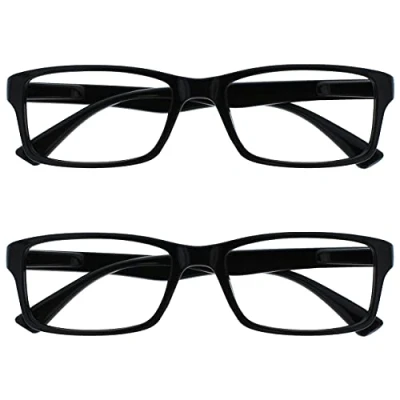 Imagen de The Reading Glasses Company La Compañía Gafas De Lectura Negro Lectores Valor Pack 2 Estilo Diseñador Hombres Mujeres RR92 1 +3,50