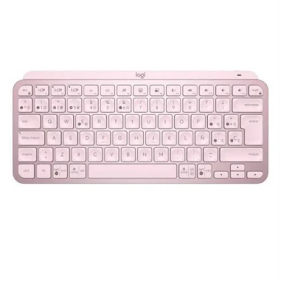 Imagen de Teclado inalámbrico Logitech MX Keys Mini, Para Apple Mac/Windows, Bluetooth, Retroiluminación, Botones easy switch, USB C, Carga rápida, Rosa
