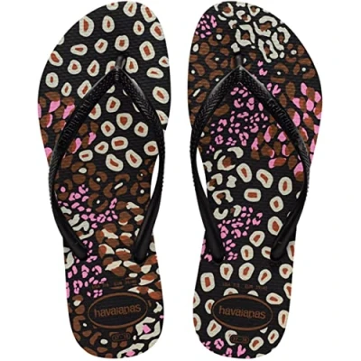 Imagen de Havaianas Slim Animals, Sandalias Mujer, Black Pink Lemonade, 35/36 EU
