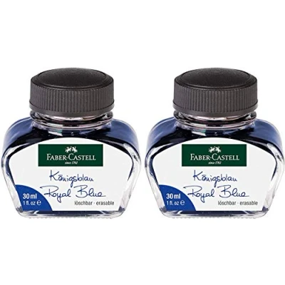 Imagen de Faber Castell 149839 vaso de tinta, borrable, 30 ml, color azul real (azul real, tinta 2 unidades)
