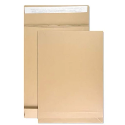 Imagen de Netuno 250 sobres plegables marrones DIN C4 229 x 324 mm, 130 g, color marrón, ampliables, sin ventana, grandes con base vertical, pliegue