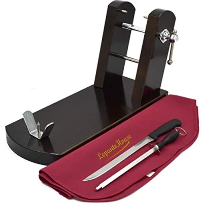 Imagen de FERRETERIA LEPANTO JAMONERO Rioja Tabaco + Cuchillo CHAIRA Cubre JAMÓN LepantoHouse
