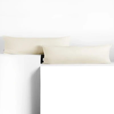 Imagen de DecoKing 2 Fundas de Almohada 20 x 120 cm, algodón, con Cremallera, Color ámbar Crudo