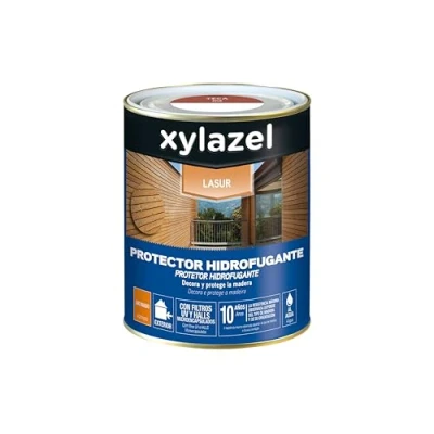 Imagen de XYLAZEL 2163003 Lasur Protector Hidrofugante Satinado, Color Teca, 750 ml
