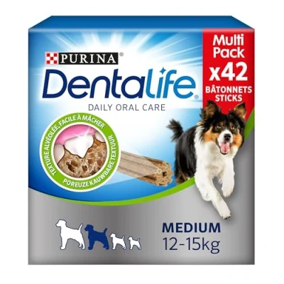 Imagen de DENTALIFE Medium Multipack 42 golosinas para Masticar Perros medianos 966g Higiene bucal Diaria