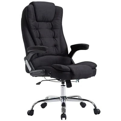 Imagen de CLP Silla De Oficina Thor Tapizado En Tela I Ordenador Ergónomica &amp; con Ruedas Escritorio Regulable Altura Color:, Color:Negro