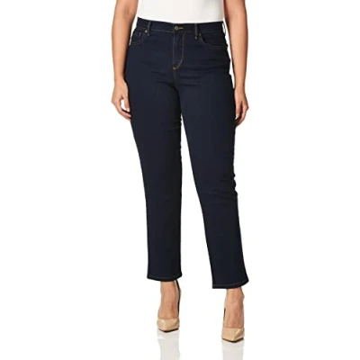 Imagen de Gloria Vanderbilt Petite Amanda Classic Tapered Jean Jeans, Enjuague Negro, XL/UK Size:10 12 para Mujer