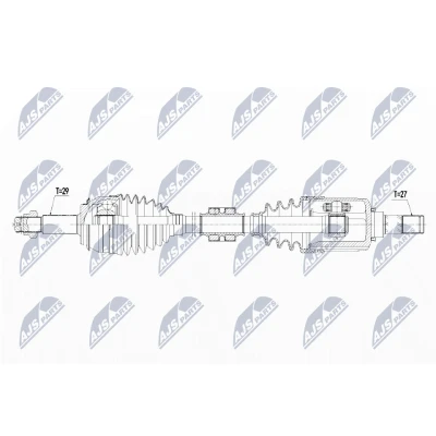 Imagen de NTY NPW NS 078 Árbol de transmisión Eje delantero, izquierda NISSAN: X Trail
