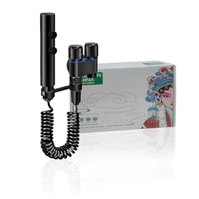 Imagen de Grifo Bidet Para WC Duchas Higienicas Taps con Mangueras Telescópicas de 2m Pulverizador Válvula Doble Control, Lavado Inodoros Higiene Personal Baño Mascotas (Black I)