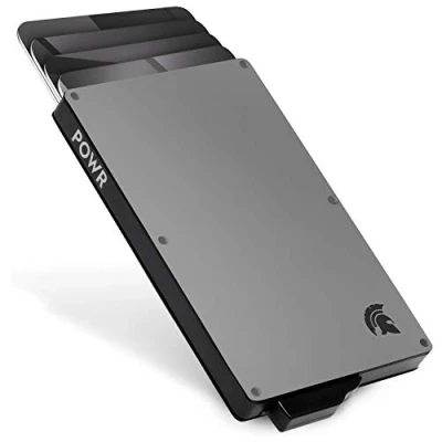 Imagen de POWR Porta Tarjetas de Metal Tarjetero Metalico RFID Credito Cartera Aluminio Regalos Originales para Hombre