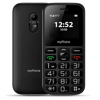 Imagen de MP myPhone Halo A, teléfono Clave para Personas Mayores, los Abuelos, cámara, Pantalla en Color de 1,77&quot;, batería 800 mAh, Llaves Grandes, Botón SOS, antorcha, Radio, Doble SIM, Negro
