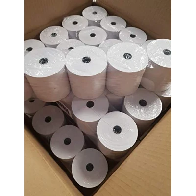 Imagen de 50 rollos de papel termico 80x80x12 para impresoras termicas epson compatibles tpv