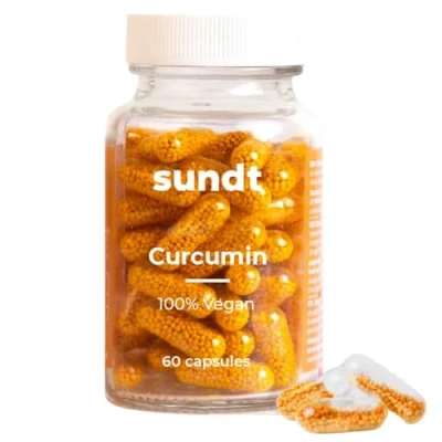 Imagen de Cápsulas de cúrcuma 48 Liposomal Sundt Extracto curcumina alta biodisponibilidad Dosis antioxidante natural contra la inflamación y el estrés oxidativo Vegano sin transgénicos