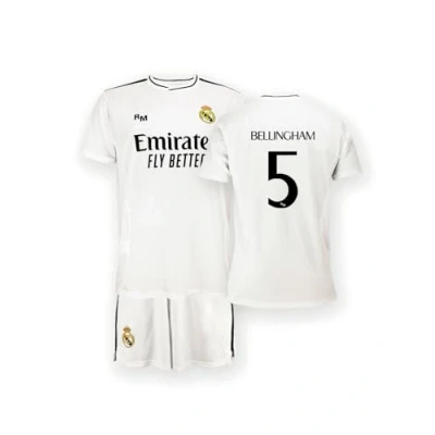 Imagen de Real Madrid Conjunto Camiseta y Pantalón Primera Equipación Temporada 24/25, Bellingham, Niños 12 Años, Replica con Licencia Oficial