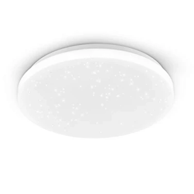 Imagen de EGLO Plafón POGLIOLA S, diámetro 31 cm, lámpara de salón con efecto cristal, acero y plástico, habitación infantil, cocina despacho, para techo del pasillo