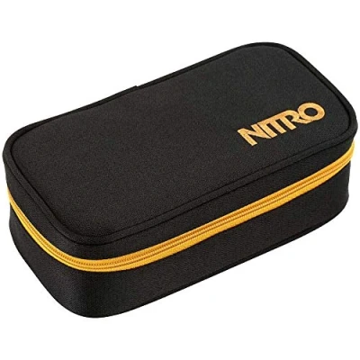 Imagen de Nitro Snowboards Pencil Case XL Cartuchera Escolar, Unisex, Golden Black, 21 x 10 6,5 cm