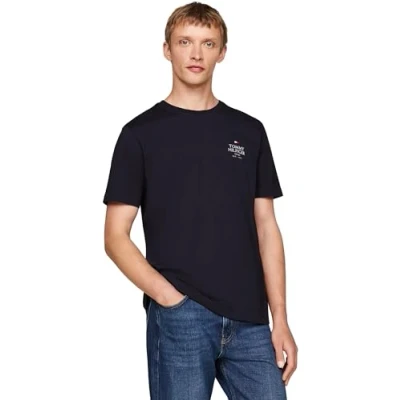 Imagen de Tommy Hilfiger Stack TEE Camiseta básica, Hombre, Talla: 3XL, Desert sky