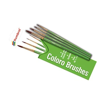 Imagen de Humbrol Pack pinceles Coloro 00, 1, 4, 8 (Hornby AG4050) , color/modelo surtido
