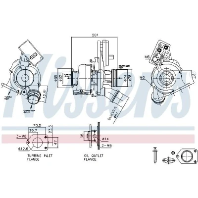 Imagen de NISSENS 93519 Turbocompresor de gases escape eléctrico MINI: Hatchback
