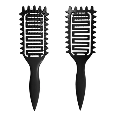 Imagen de Cepillo para pelo rizado,cepillo definir rizos, peinar y dar forma a hombres mujeres (Negro)